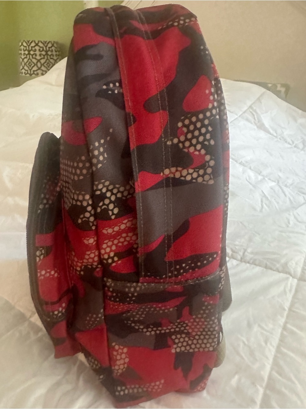 LL Bean Red Camo Original Bookpack Backpack Camouflage School - Picture 7 of 10